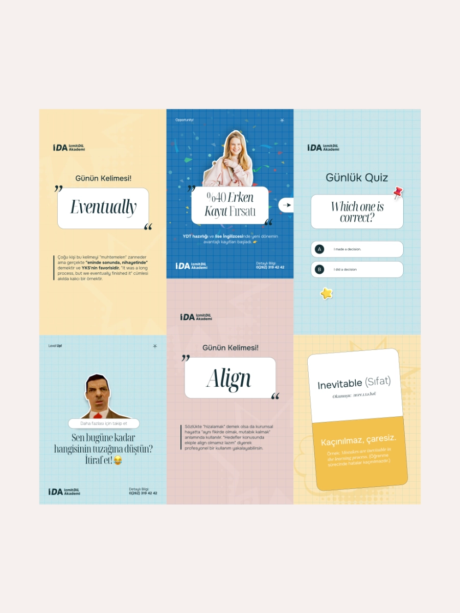 Grid of Recurring Formats